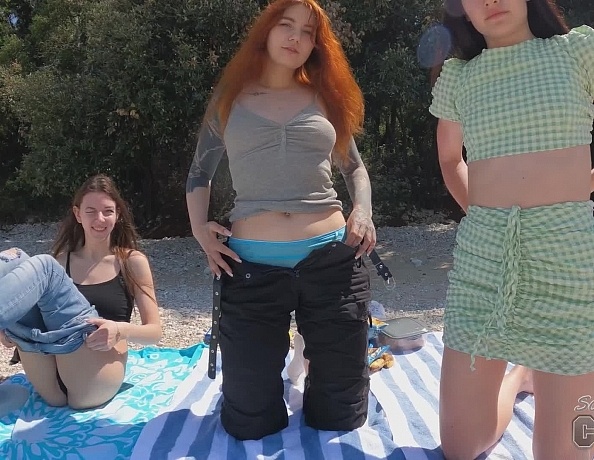 Private Beach with Nude Models Cheri Rebeka Ruby and Matty Mila Perez