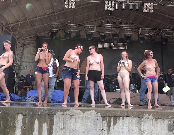 Hottest Biker Chicks Getting Totally Naked at a Biker Rally at Abate of Iowa